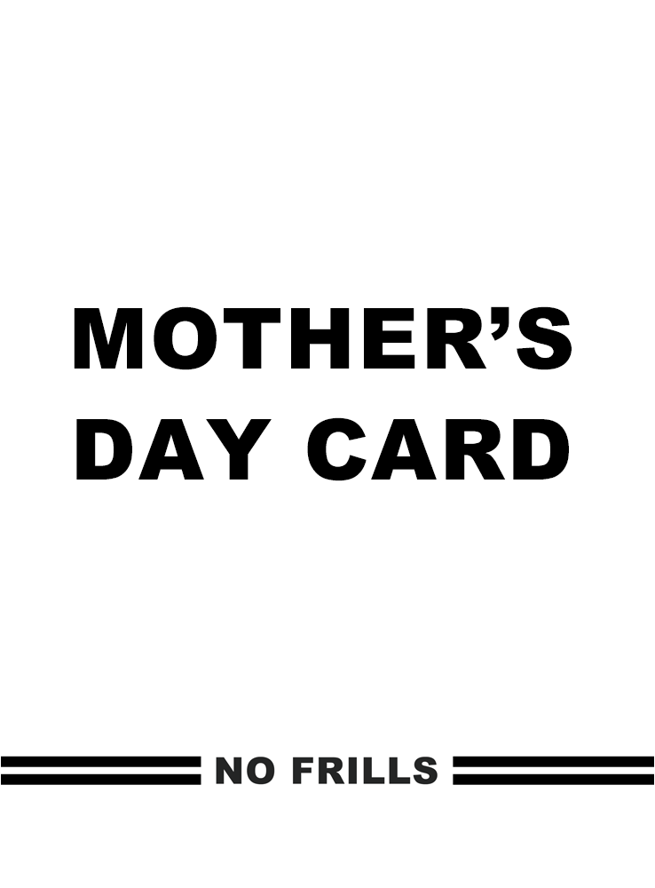 No Frills Hanukkah Card front