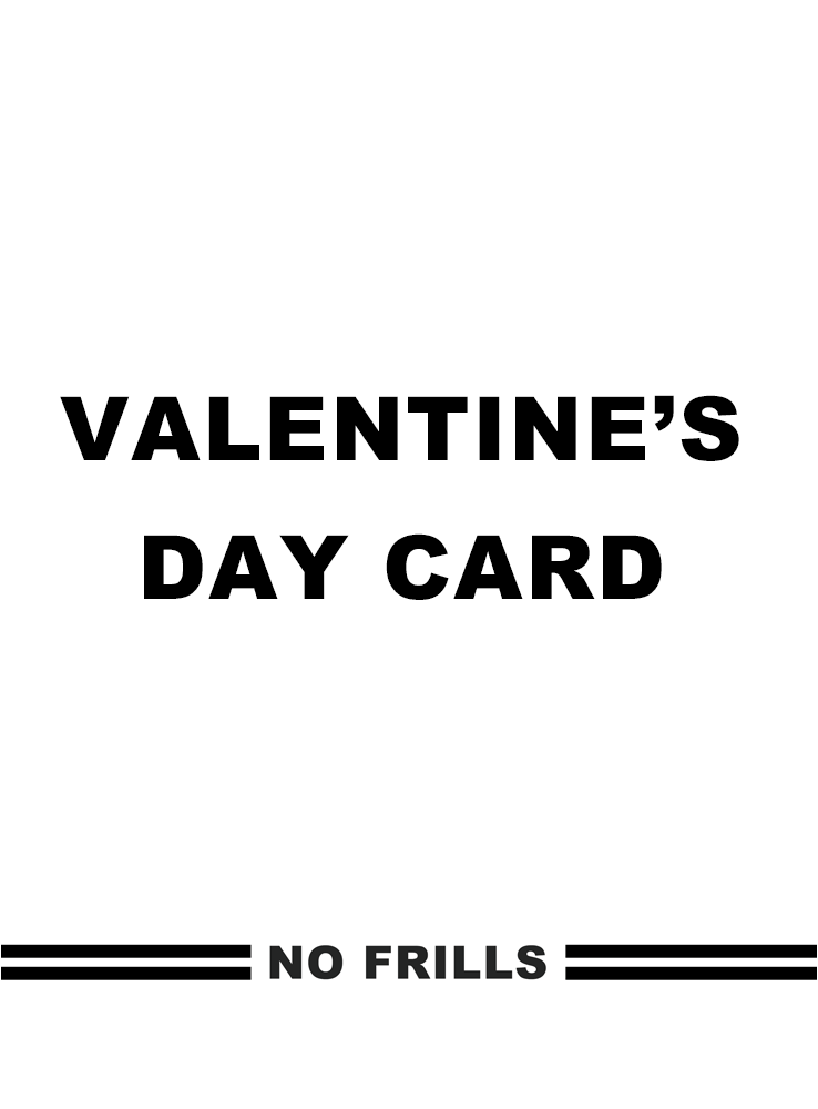 No Frills Thinking Of You Card front