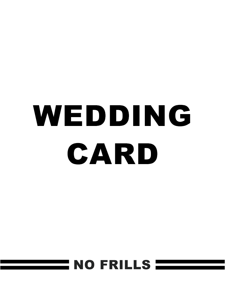 No Frills Father's Day Card front